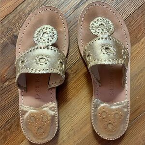 Jack Rogers gold sandals - size 5